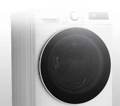 Це збільшене зображення металевої ручки на панелі пральної машини.