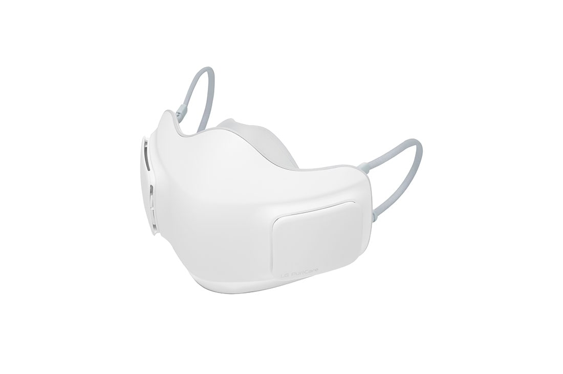 LG Очисник повітря індивідуального використання LG PuriCare™ AP300AWFA зі змінними фільтрами HEPA H13, Вид зверху праворуч на маску, AP300AWFA, thumbnail 2