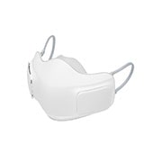 LG Очисник повітря індивідуального використання LG PuriCare™ AP300AWFA зі змінними фільтрами HEPA H13, Вид зверху праворуч на маску, AP300AWFA, thumbnail 2