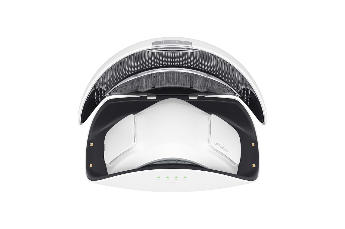 LG Кейс для очисника повітря індивідуального використання LG PuriCare™ AP300AWFA, Вид зверху на відкритий кейс, що містить очисник повітря індивідуального викорситання LG PuriCare™, PWKAUW01, thumbnail 10
