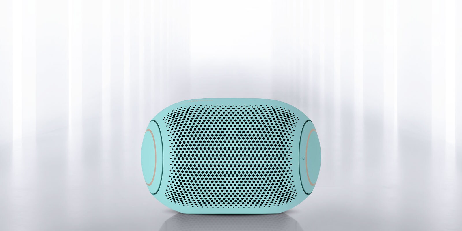 Light shines from the surroundings and the front of the XBOOM Go on either end is visible.