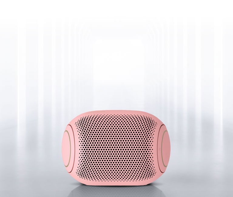 Light shines from the surroundings and the front of the XBOOM Go on either end is visible.