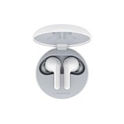 LG TONE Free FN4, A top view of a cradle opened up and two earbuds inside it, FN4, thumbnail 1