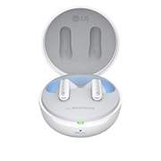 LG  TONE  Free  FP9W, Відкритий зарядний футляр з увімкнутим атмосферним підсвічуванням, вид зверху., TONE-FP9W, thumbnail 3