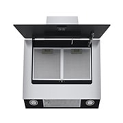 LG Декоративна витяжка LG Studio, 60 см, максимальна потужність 640 м3/г, очисний фільтр, LED підсвітка, Зображення відкритої витяжки на передньому плані, HCEZM2427B2, thumbnail 7