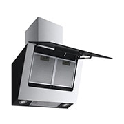 LG Декоративна витяжка LG Studio, 60 см, максимальна потужність 640 м3/г, очисний фільтр, LED підсвітка, Зображення відкритої витяжки з лівого боку, HCEZM2427B2, thumbnail 9