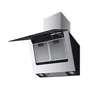 LG Декоративна витяжка LG Studio, 60 см, максимальна потужність 640 м3/г, очисний фільтр, LED підсвітка, Зображення відкритої витяжки з правого боку, HCEZM2427B2, thumbnail 11