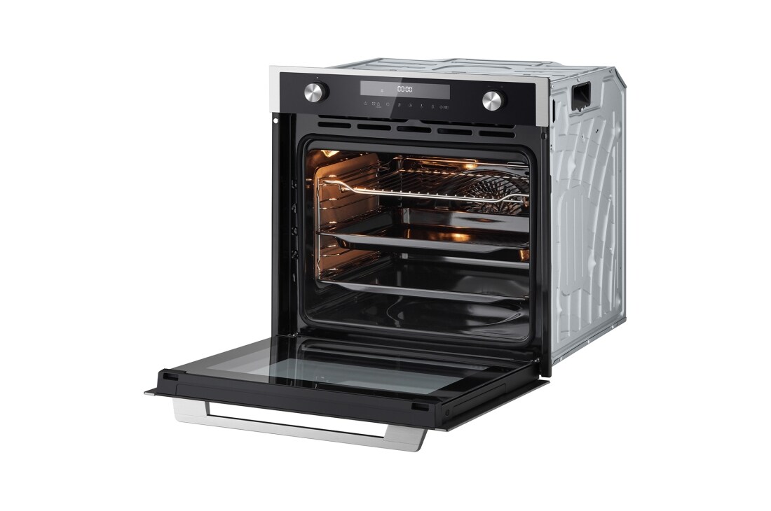 LG Вбудована духова шафа, 72 л., великий об'єм, рівномірне приготування, багато режимів приготування, Зображення відкритої духової шафи з правого боку, WSEZD7225S1, thumbnail 9