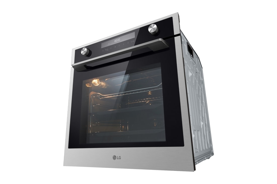 LG Вбудована духова шафа, 72 л., великий об'єм, рівномірне приготування, багато режимів приготування, Зображення з перспективи справа знизу, WSEZD7225S1, thumbnail 12