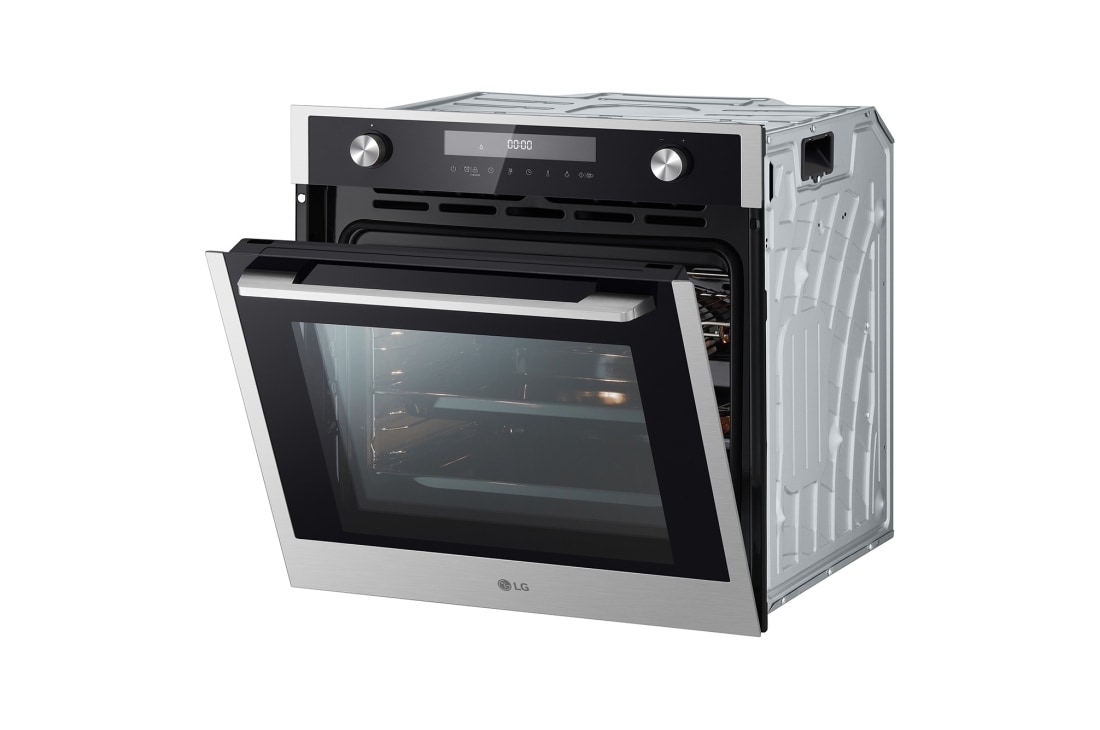 LG Вбудована духова шафа, 72 л., великий об'єм, рівномірне приготування, багато режимів приготування, Зображення відкритої духової шафи з правого боку 2, WSEZD7225S1, thumbnail 13
