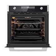 LG Вбудована духова шафа, 72 л., великий об'єм, рівномірне приготування, багато режимів приготування, Зображення відкритої духової шафи спереду з увімкненою підсвіткою 2, WSEZD7225S1, thumbnail 3