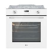LG Вбудована духова шафа, 72 л., великий об'єм, рівномірне приготування,  багато режимів приготування, Зображення спереду з увімкненою підсвіткою, WSEZ7213W, thumbnail 1