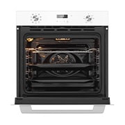 LG Вбудована духова шафа, 72 л., великий об'єм, рівномірне приготування,  багато режимів приготування, Зображення відкритої духової шафи спереду з увімкненою підсвіткою 2, WSEZ7213W, thumbnail 3