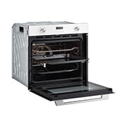 LG Вбудована духова шафа, 72 л., великий об'єм, рівномірне приготування,  багато режимів приготування, Зображення відкритої духової шафи з лівого боку, WSEZ7213W, thumbnail 7