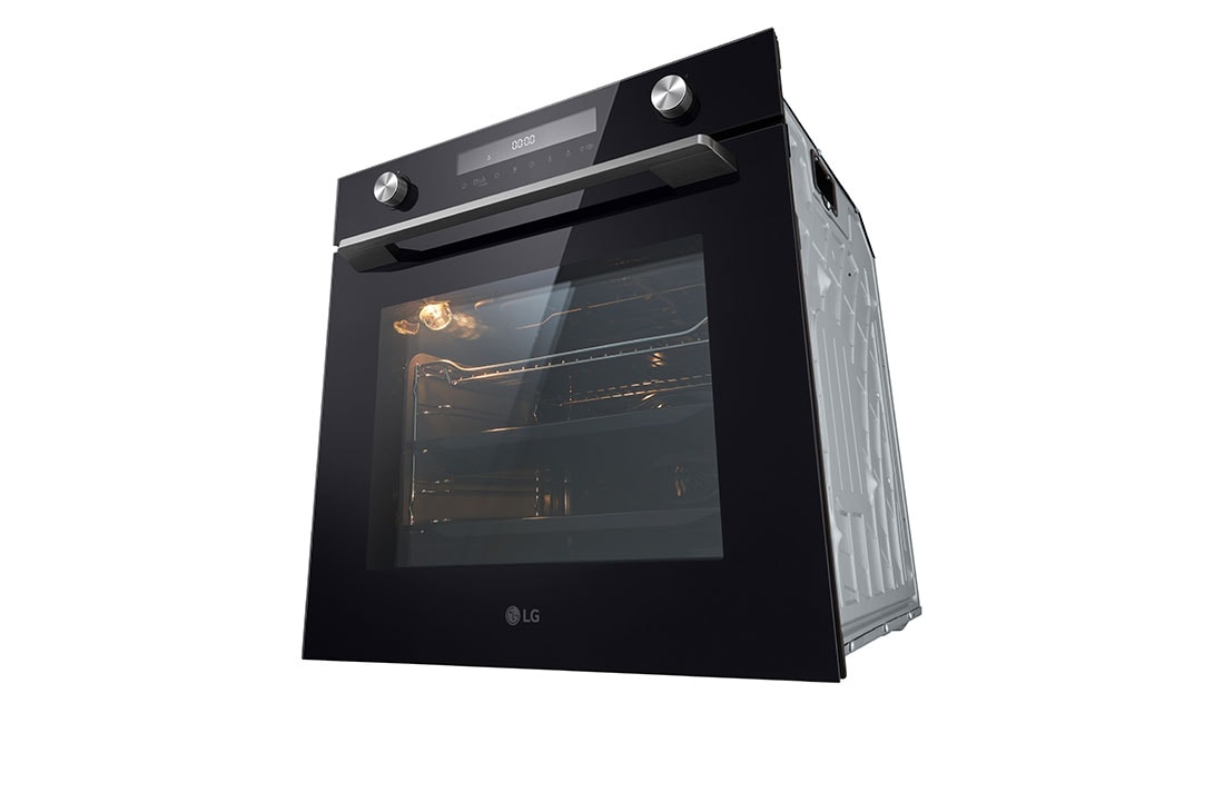 LG Вбудована духова шафа, 72 л., великий об'єм, рівномірне приготування,  багато режимів приготування, Зображення з перспективи справа знизу, WSEZM7225B1, thumbnail 12