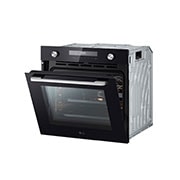 LG Вбудована духова шафа, 72 л., великий об'єм, рівномірне приготування,  багато режимів приготування, Зображення відкритої духової шафи з правого боку 2, WSEZM7225B1, thumbnail 13