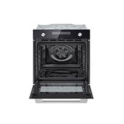 LG Вбудована духова шафа, 72 л., великий об'єм, рівномірне приготування,  багато режимів приготування, Зображення відкритої духової шафи спереду з увімкненою підсвіткою 3, WSEZM7225B1, thumbnail 4