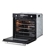 LG Вбудована духова шафа, 72 л., великий об'єм, рівномірне приготування,  багато режимів приготування, Зображення відкритої духової шафи з правого боку, WSEZM7225B1, thumbnail 9