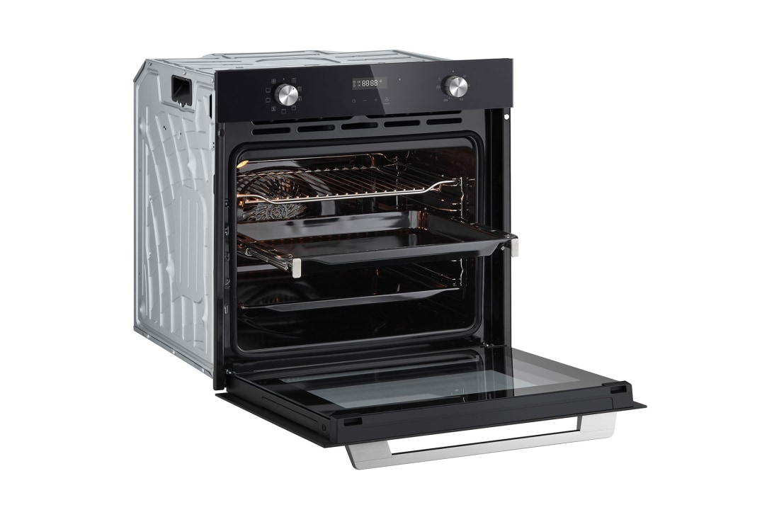 LG Вбудована духова шафа, 72 л., великий об'єм, рівномірне приготування,  багато режимів приготування, Зображення відкритої духової шафи з лівого боку, WSEZ7213B, thumbnail 7