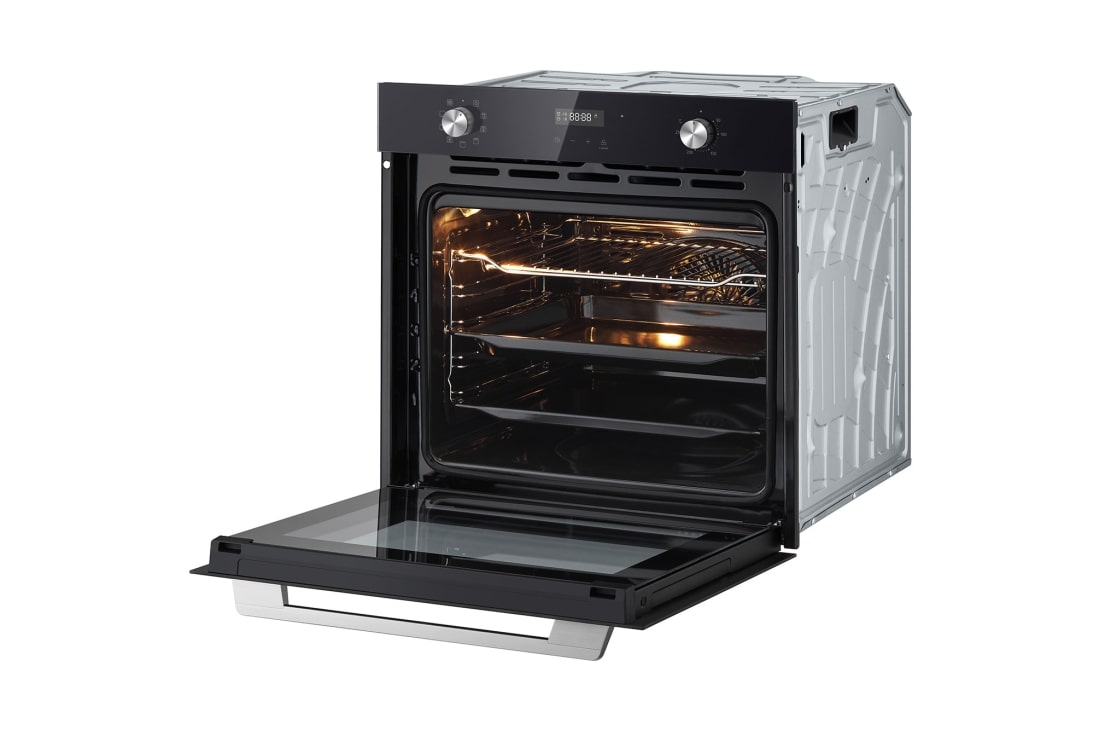 LG Вбудована духова шафа, 72 л., великий об'єм, рівномірне приготування,  багато режимів приготування, Зображення відкритої духової шафи з правого боку, WSEZ7213B, thumbnail 9