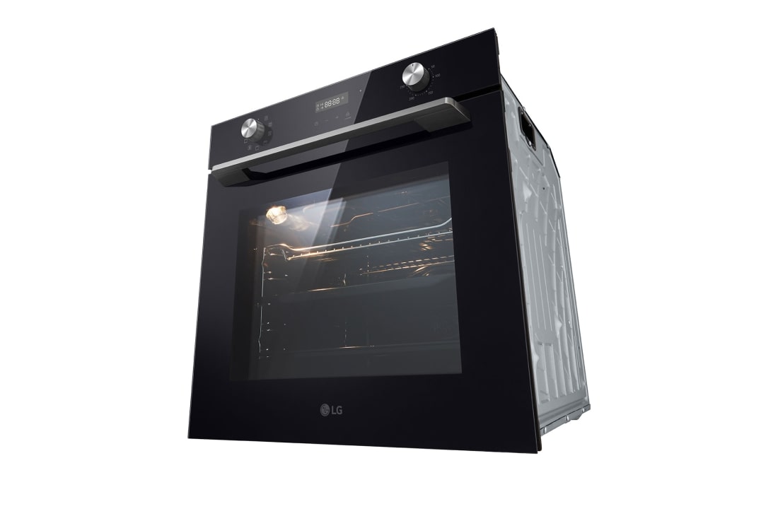 LG Вбудована духова шафа, 72 л., великий об'єм, рівномірне приготування,  багато режимів приготування, Зображення з перспективи справа знизу, WSEZ7213B, thumbnail 12