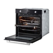 LG Вбудована духова шафа, 72 л., великий об'єм, рівномірне приготування,  багато режимів приготування, Зображення відкритої духової шафи з правого боку 2, WSEZ7213B, thumbnail 13