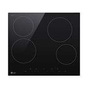 LG Вбудована електрична поверхня, 60см, таймер приготування, сеносрне керування, чорна, Зображення зі вимкненою підсвіткою зверху, CBEZD2414B, thumbnail 1