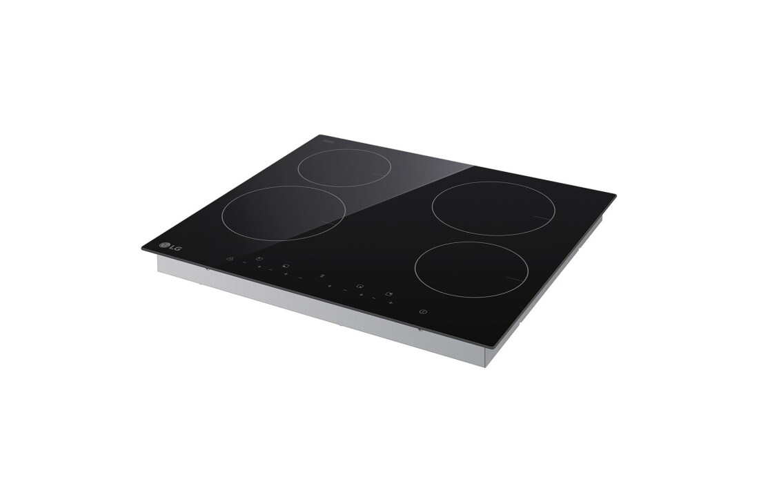 LG Вбудована електрична поверхня, 60см, таймер приготування, сеносрне керування, чорна, Зображення зі вимкненою підсвіткою праворуч, CBEZD2414B, thumbnail 7