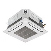 LG Ceiling Cassette ARNU05GTRB4 складається із сірої верхньої частини й білої нижньої частини. Унизу розташовані вентилятори в чотирьох напрямках, щоб повітря могло циркулювати.2