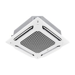 LG Dual Vane Cassette, внутрішній блок, 30&nbsp;кБТО має квадратну форму, а повітря може поширюватися в чотирьох напрямках. 2
