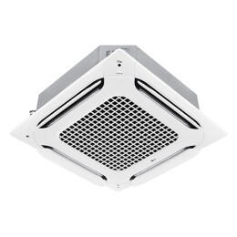 LG Dual Vane Cassette, внутрішній блок, 28&nbsp;кБТО має квадратну форму, а повітря може поширюватися в чотирьох напрямках.2