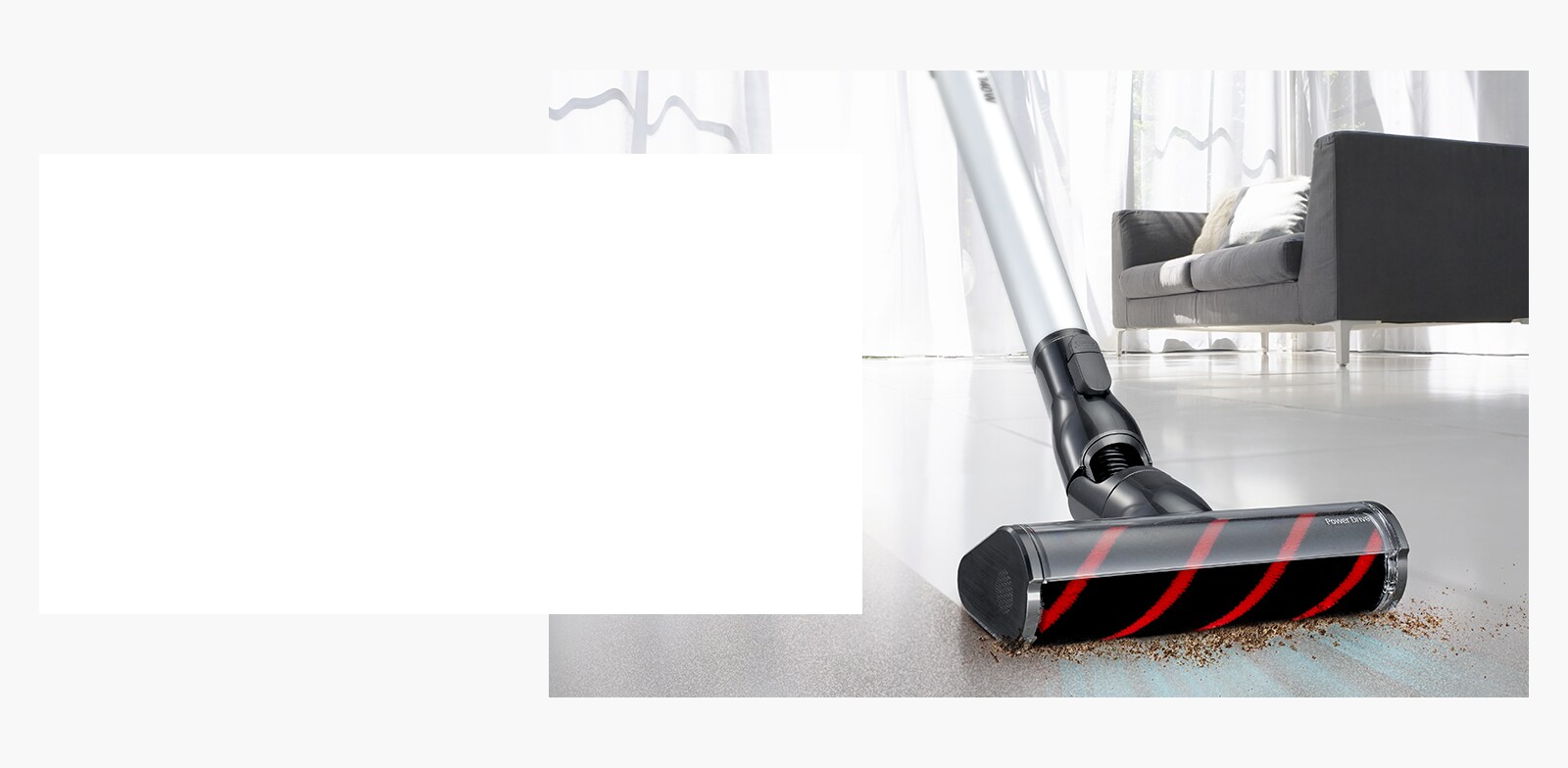 Знімок великим планом пилососа, що вбирає пил 