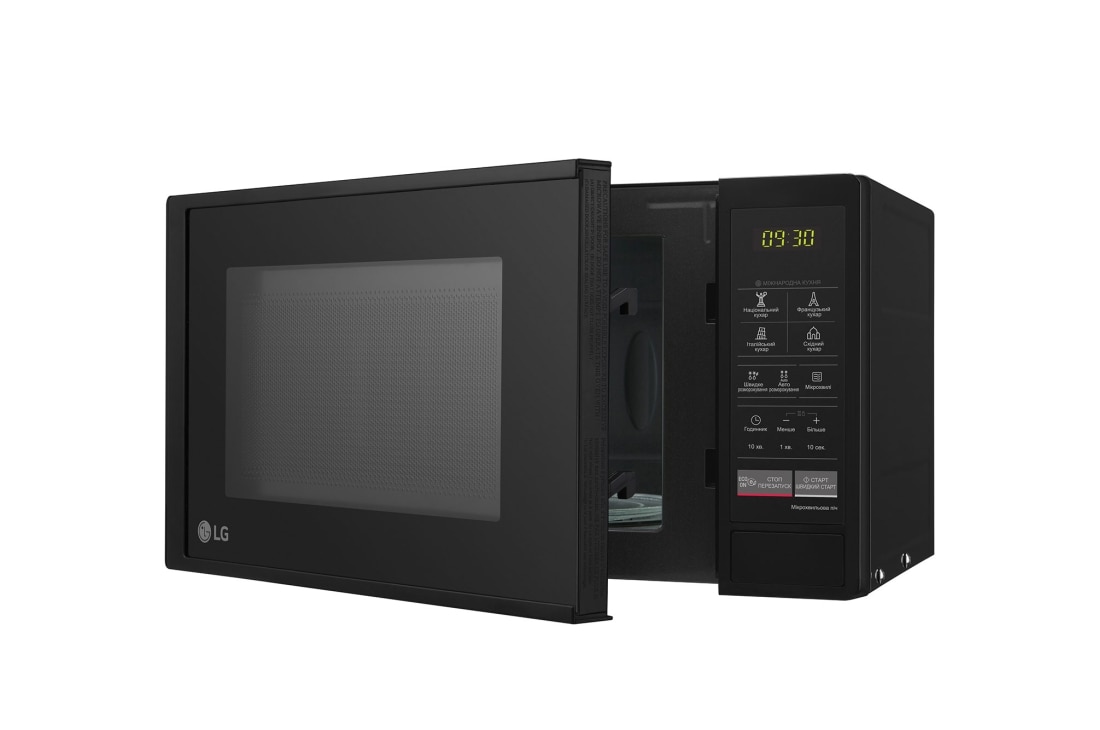 LG Мікрохвильова піч LG соло, Right side view with door open, MS2042DB, thumbnail 5