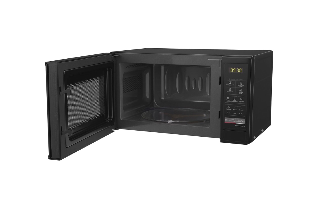 LG Мікрохвильова піч LG соло, Right side view with door open, MS2042DB, thumbnail 8