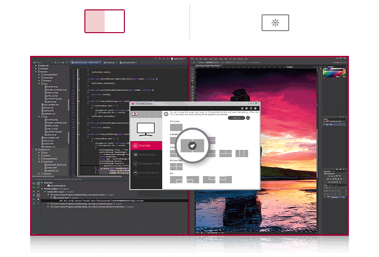 Просте та інтуїтивне налаштування монітору з OnScreen Control