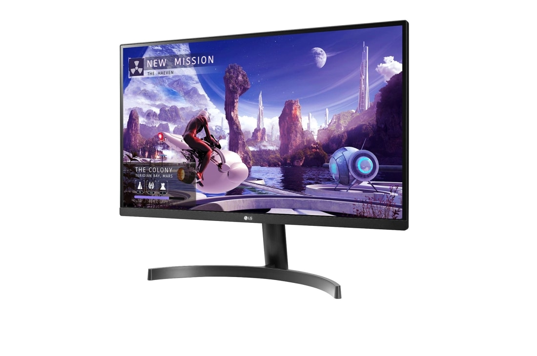LG 27'' QHD IPS монітор з AMD FreeSync™, -15 Degree side view, 27QN600-B, thumbnail 2