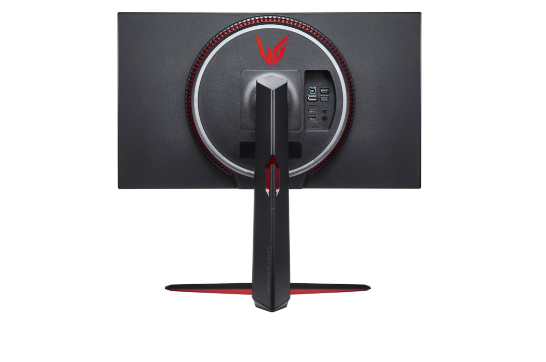 LG 27 ''LG UltraGear ™ 4K UHD Nano IPS 1мс (GtG) ігровий монітор з технологією VESA DSC та сумісний з NVIDIA® G-SYNC®, rear view with Sphere Lighting 2.0 in white, and red , 27GN950-B, thumbnail 5