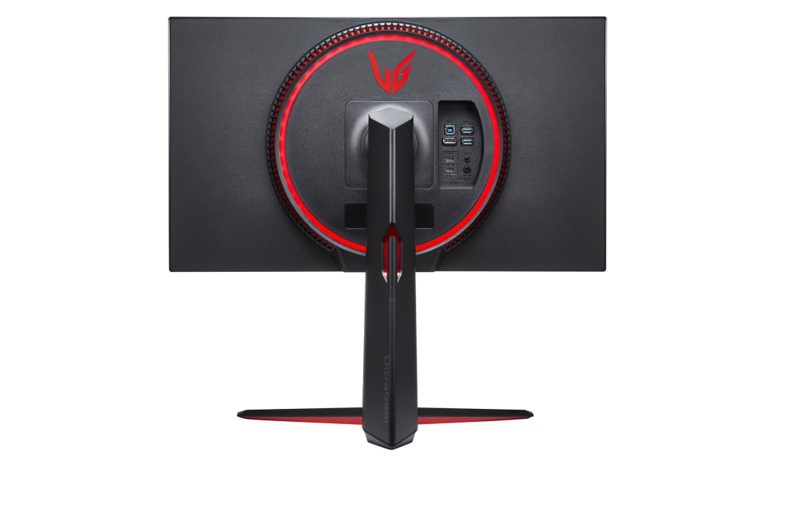 LG 27 ''LG UltraGear ™ 4K UHD Nano IPS 1мс (GtG) ігровий монітор з технологією VESA DSC та сумісний з NVIDIA® G-SYNC®, rear view with Sphere Lighting 2.0 in red, 27GN950-B, thumbnail 7