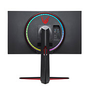 LG 27 ''LG UltraGear ™ 4K UHD Nano IPS 1мс (GtG) ігровий монітор з технологією VESA DSC та сумісний з NVIDIA® G-SYNC®, rear view with Sphere Lighting 2.0 in rainbow colors, 27GN950-B, thumbnail 6