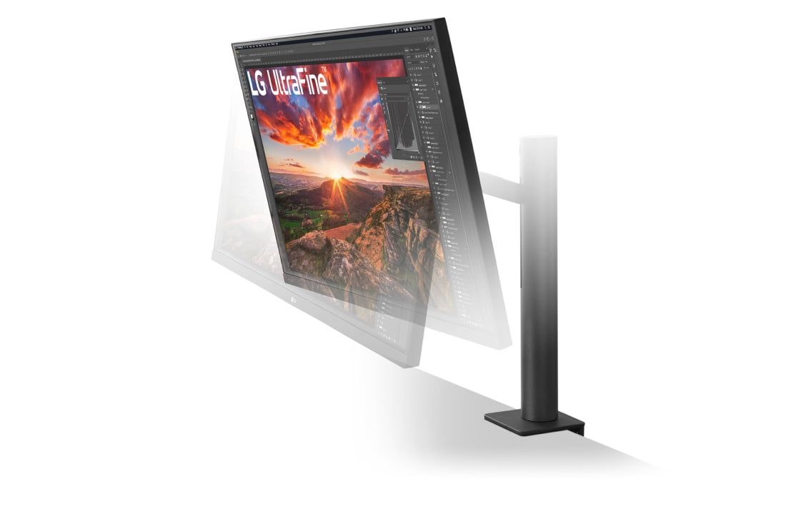 LG 31.5'' 4K UltraFine™  Ergo IPS монітор з  <br>USB Type-C™, Side View, 32UN880-B, thumbnail 5
