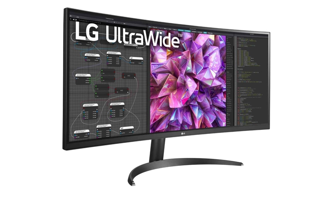 LG 34'' 21:9 вигнутий UltraWide™ QHD (3440 x 1440) монітор, вигляд у перспективі, 34WQ60C-B, thumbnail 4