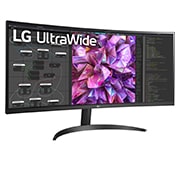 LG 34'' 21:9 вигнутий UltraWide™ QHD (3440 x 1440) монітор, вигляд збоку під кутом +15°, 34WQ60C-B, thumbnail 3