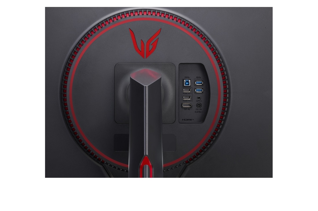 LG 27'' UHD 4K ігровий UltraGear™ Nano IPS 1мс (GtG) монітор з підтримкою 4K і 144 Гц (розгін до 160 Гц) від HDMI 2.1, вигляд портів великим планом, 27GP95RP-B, thumbnail 8