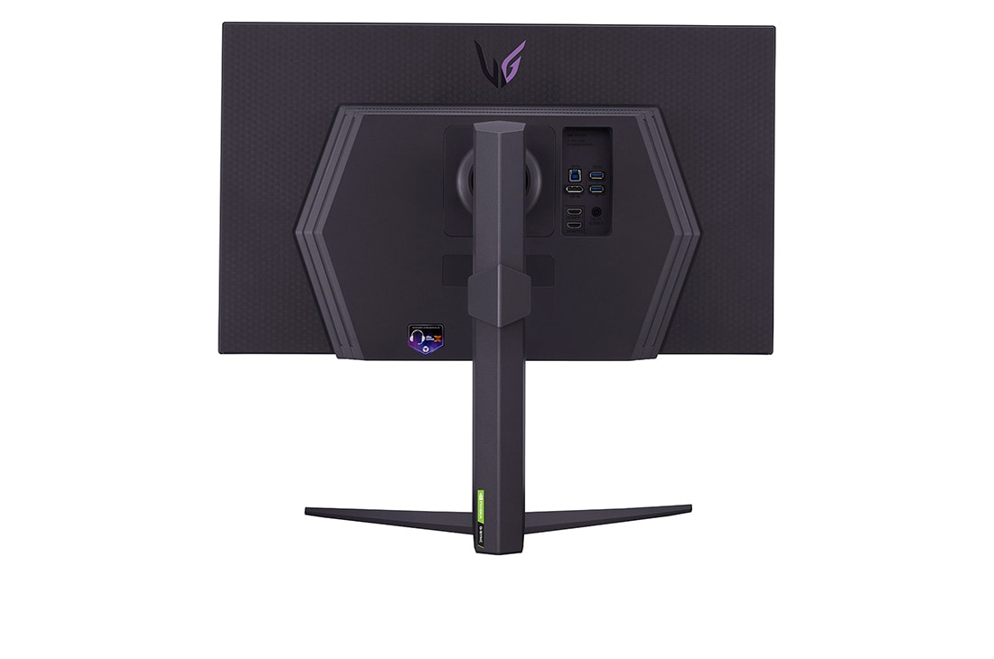 LG 27” ігровий монітор LG UltraGear™ UHD з частотою оновлення 144 Гц, rear view, 27GR93U-B, thumbnail 7