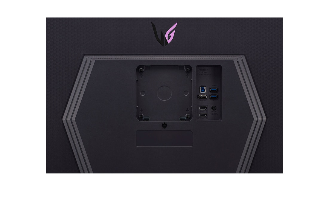 LG 27” ігровий монітор LG UltraGear™ UHD з частотою оновлення 144 Гц, close-up view of ports, 27GR93U-B, thumbnail 11