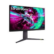 LG 32” ігровий монітор LG UltraGear™ UHD з частотою оновлення 144 Гц, +15 degree side view, 32GR93U-B, thumbnail 3