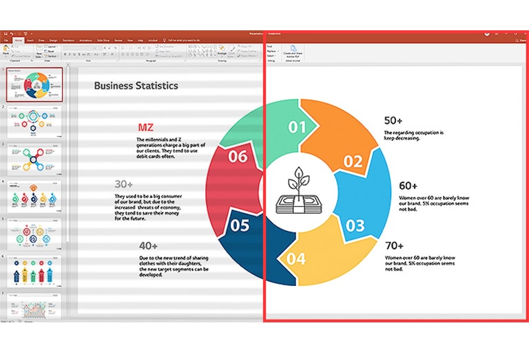 Порівняльне зображення правого боку із застосованим режимом захисту від мерехтіння та лівого боку без нього.