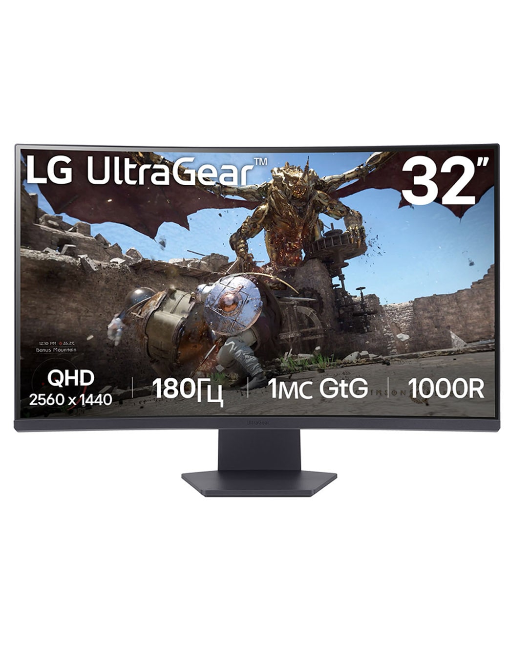 32GS60QC 32-дюймовий вигнутий ігровий монітор UltraGear (2024