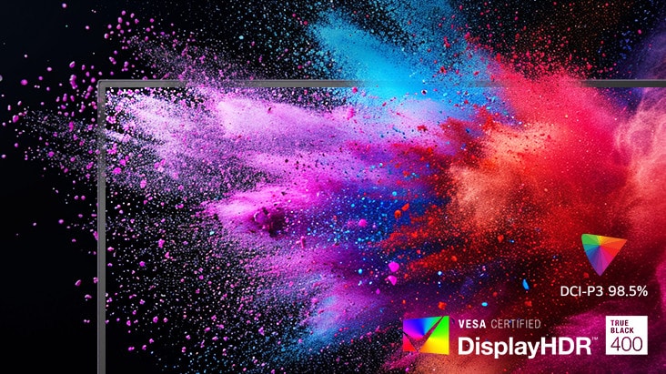 Реалістичні деталі DisplayHDR True Black 400 та DCI-P3 98,5%.