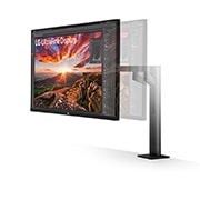 LG 31.5'' UHD 4K Ergo IPS Монітор LG UltraFine з USB-C, perspective view, 32UN880K-B, thumbnail 3
